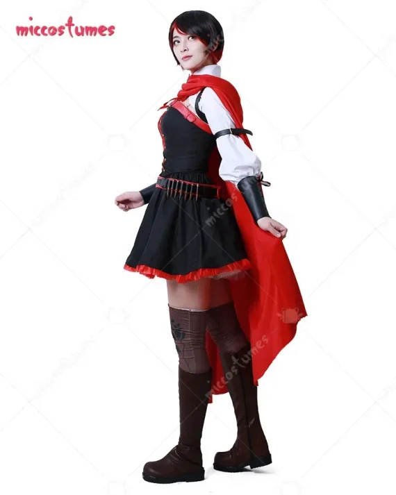 Red Battle Cosplay Dress with Cloak 6 | PricZone