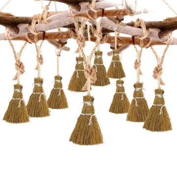 Mini Broom Halloween Decorations 10Pcs Set 1