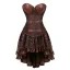 Womens Gothic Leather Pirate Corset Dress