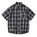 Mens Japanese Vintage Plaid Printed Shirt 1 | PricZone