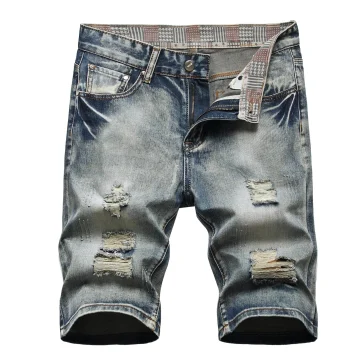 Mens Vintage Denim Baggy Shorts Y2k Style 2