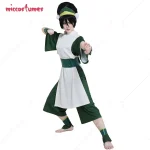 Green Kungfu Womens Cosplay Suit with Hairband 1 | PricZone