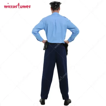 Police Officer Costume Dark Blue Uniform 2