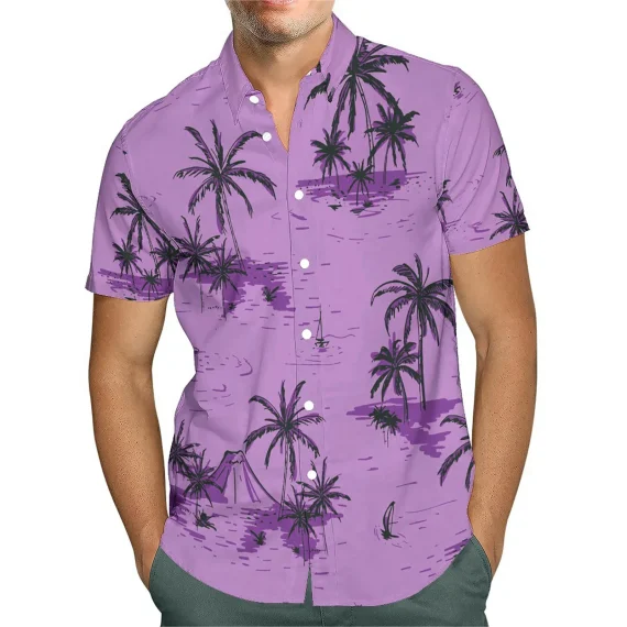 MenS Fashion Casual 3d Print Shirts Men Stylish Hawaiian Shirt Beach Blouses Short Sleeve Blouse Vocation Lapel Shirt Boy 1 | PricZone