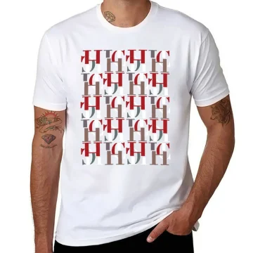 Mens Digital Print Elastic Casual T Shirt 2