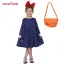 Kids Halloween Cosplay Witch Dress Yellow Bag