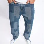 Mens Stylish Patch Baggy Hip Hop Denim Pants 2 | PricZone