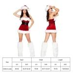 Womens Santa Christmas Dress with Hat Leg Warmers 6 | PricZone