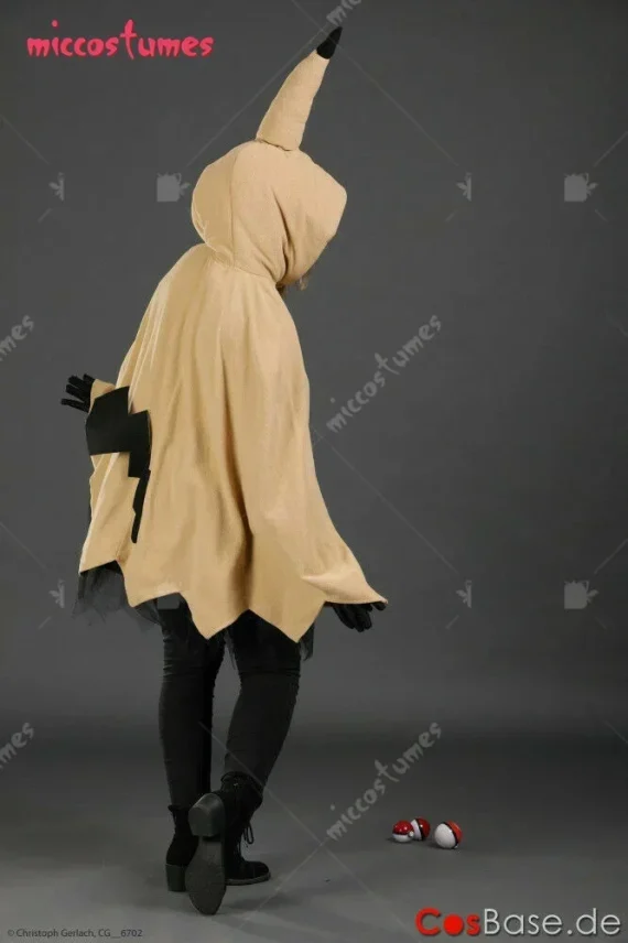 Womens Anime Ghost Cosplay Yellow Hooded Cloak Set 4 | PricZone