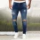 Mens Classic Solid Color Baggy Jeans