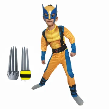 Wolverine Cosplay Jumpsuit with Mask 2