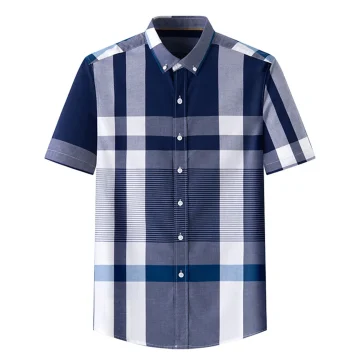 Mens Plaid Check Pocket Casual Shirt 1