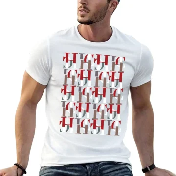 Mens Digital Print Elastic Casual T Shirt 1