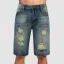 Mens Vintage Denim Baggy Shorts Y2k Style