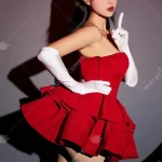 Red Strapless Tube Dress Costume Set 3 | PricZone