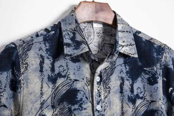 Mens Cotton Linen Ethnic Hawaiian Shirt 3 | PricZone