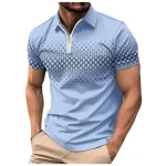 Mens Casual Printed Golf Shirt Summer Streetwear 4 | PricZone