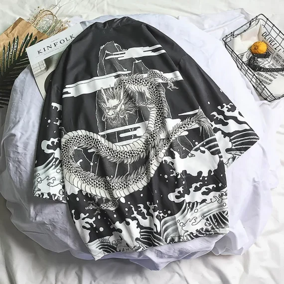 Mens Oversized Kimono Shirt Fashion Cardigan 5 | PricZone