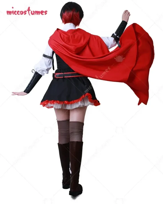 Red Battle Cosplay Dress with Cloak 4 | PricZone