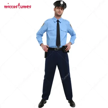 Police Officer Costume Dark Blue Uniform 1