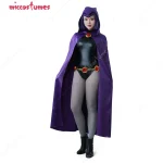 Womens Raven Cosplay Costume Purple Cloak 3 | PricZone