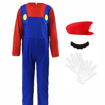 Kids Plumber Bros Funny Cosplay Jumpsuit 2