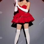 Red Strapless Tube Dress Costume Set 5 | PricZone