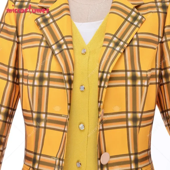 Fancy Yellow Plaid Schoolgirl Costume 5 | PricZone