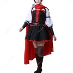 Red Battle Cosplay Dress with Cloak 1 | PricZone