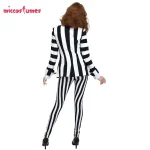 Womens Vertical Striped Jacket Suit Costume 3 | PricZone