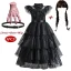 Wednesday Addams Gothic Mesh Dress