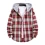 Mens Plaid Hooded Long Sleeve Shirt