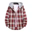 Mens Plaid Hooded Long Sleeve Shirt