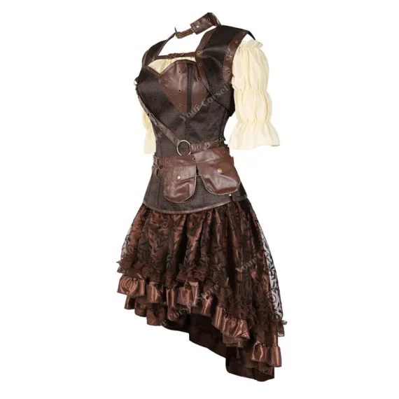 Steampunk Pirate Corset Dress Plus Size Costume 2 | PricZone