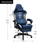 Ergonomic Gaming Chair with Bluetooth and Footrest 6 | PricZone