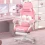 Kawaii Gaming Chair with Cat Ears & Paw Cushion