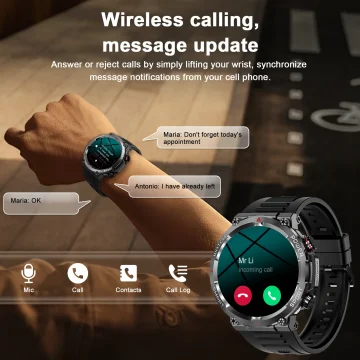 Smartwatch for Men with Bluetooth Calling IP68 2