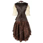 Steampunk Pirate Corset Dress Plus Size Costume 3 | PricZone