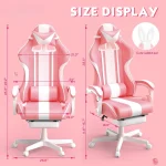 Cute Bunny Ears Gaming Chair with Footrest 3 | PricZone