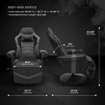 RESPAWN RSP 900 Reclining Racing Gaming Chair Gray Leather 3 | PricZone