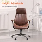 Ergonomic Office Chair with Lumbar Support Dark Brown 2 | PricZone