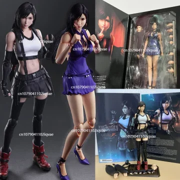 Play Arts Final Fantasy 7 Tifa Blue and White Figure 1