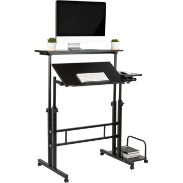 Adjustable Portable Laptop Desk Black 38x21.25x45.25 1