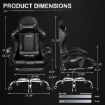 Ergonomic Gaming Chair with Footrest and Lumbar Support 2 | PricZone