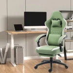 Ergonomic Green Gaming Chair with Footrest and Storage 6 | PricZone