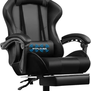 Ergonomic Gaming Chair with Footrest and Lumbar Support 1