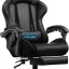 Ergonomic Gaming Chair with Footrest and Lumbar Support