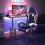 RGB Gaming Chair with LED Lights and Lumbar Support