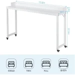 Adjustable Overbed Table with Wheels for Laptop 2 | PricZone