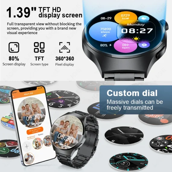 LIGE NFC Smartwatch Men with Bluetooth Calling 3 | PricZone